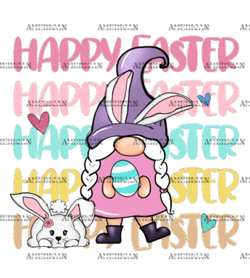Happy Easter Gnome DTF Transfer