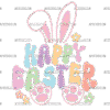 Happy Easter Groovy DTF Transfer