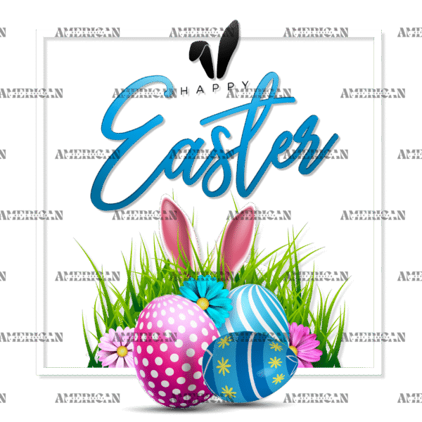 Happy Easter Party Frame DTF Transfer