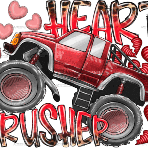Heart Crusher Truck DTF Transfer