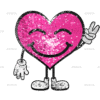 Heart Peace Happy DTF Transfer