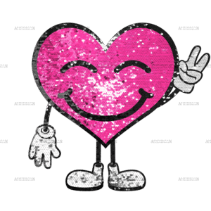 Heart Peace Happy DTF Transfer