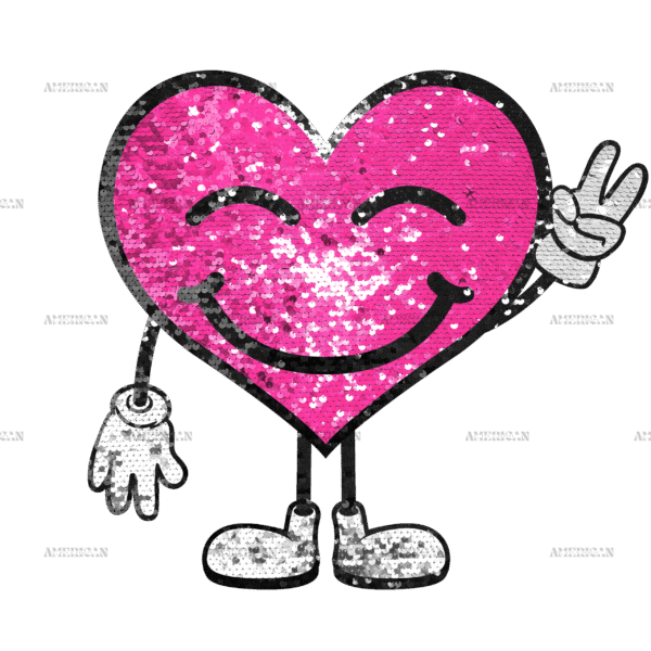 Heart Peace Happy DTF Transfer