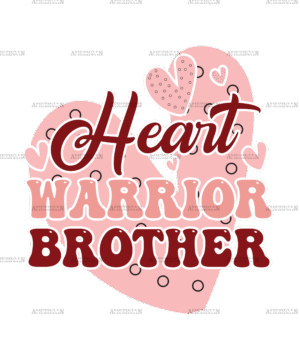 Heart Warrior Brother DTF Transfer