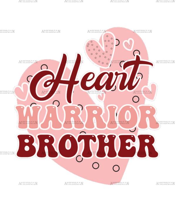 Heart Warrior Brother DTF Transfer