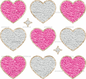 Hearts Love DTF Transfer