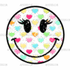 Hearts Smiley With Lashes-1 DTF Transfer