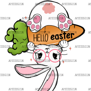 Hello Easter Inverted DTF Transfer