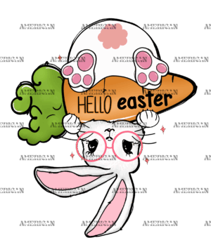 Hello Easter Inverted DTF Transfer