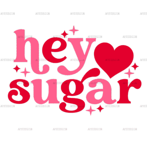 Hey Sugar Retro Sparkle DTF Transfer