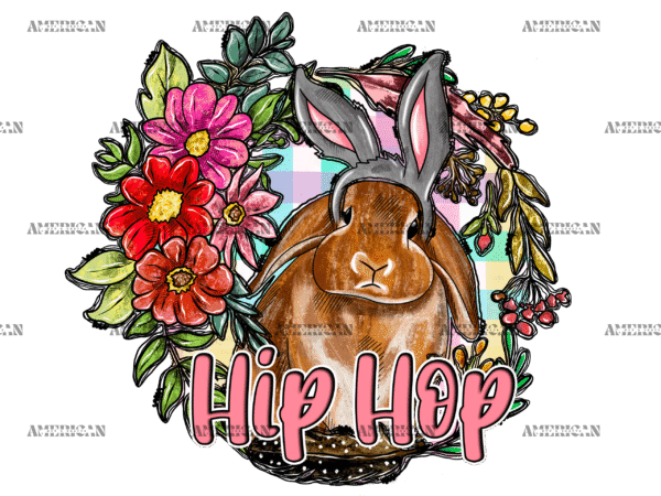 Hip Hop Bunny DTF Transfer
