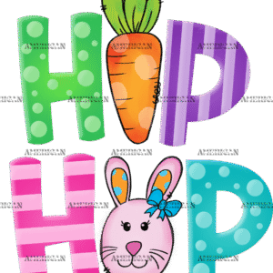 Hip Hop Carrort Bunny DTF Transfer