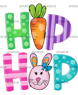 Hip Hop Carrort Bunny DTF Transfer