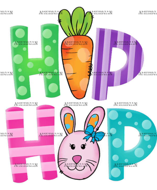 Hip Hop Carrort Bunny DTF Transfer