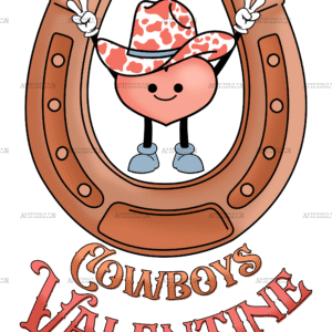 Horseshoe Cowboys Valentine DTF Transfer
