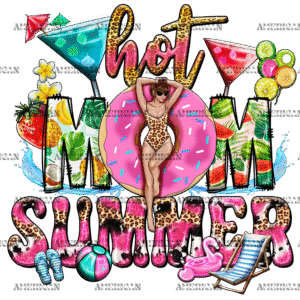 Hot Mom Summer Donut DTF Transfer