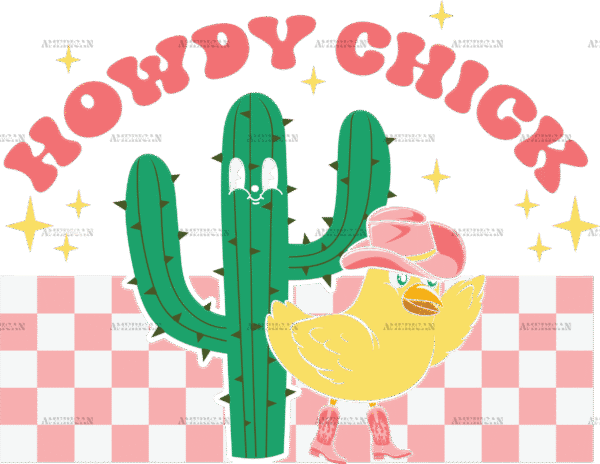 Howdy Chick DTF Transfer