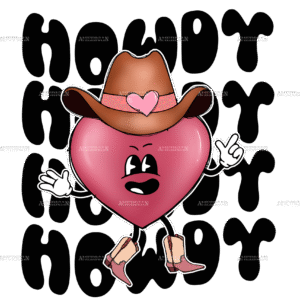 Howdy Heart DTF Transfer