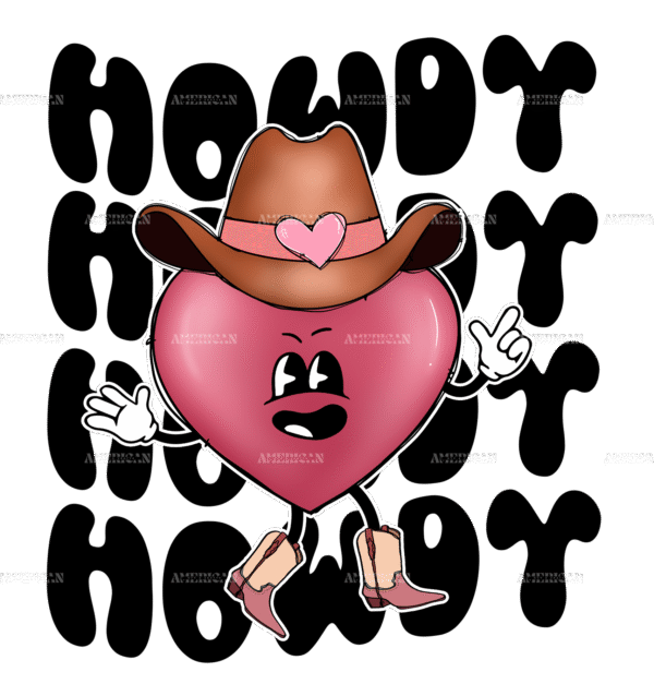 Howdy Heart DTF Transfer