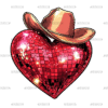 Howdy Heart Disco DTF Transfer