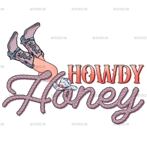 Howdy Honey Boots-1 DTF Transfer