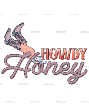 Howdy Honey Boots-1 DTF Transfer