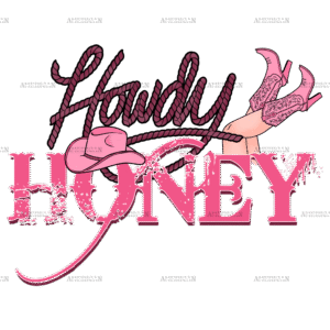 Howdy Honey Boots-2 DTF Transfer