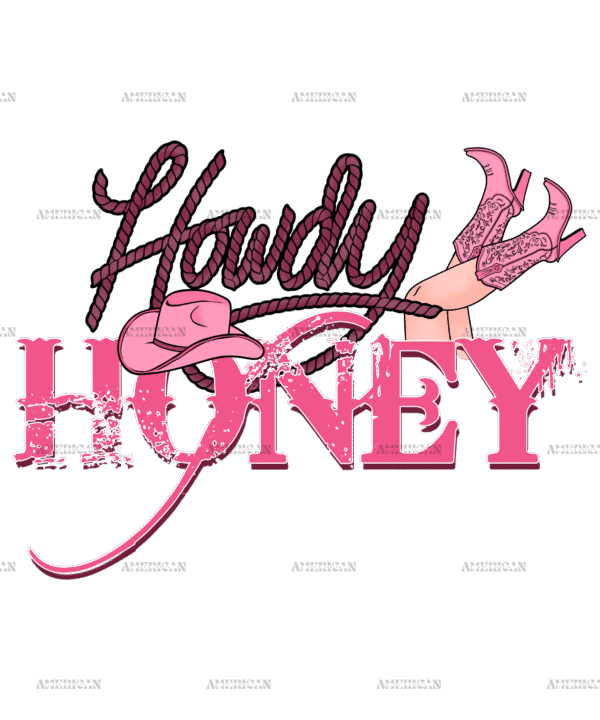 Howdy Honey Boots-2 DTF Transfer