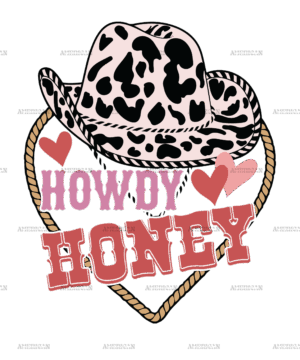 Howdy Honey Cowboy Hat DTF Transfer
