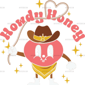 Howdy Honey Heart DTF Transfer