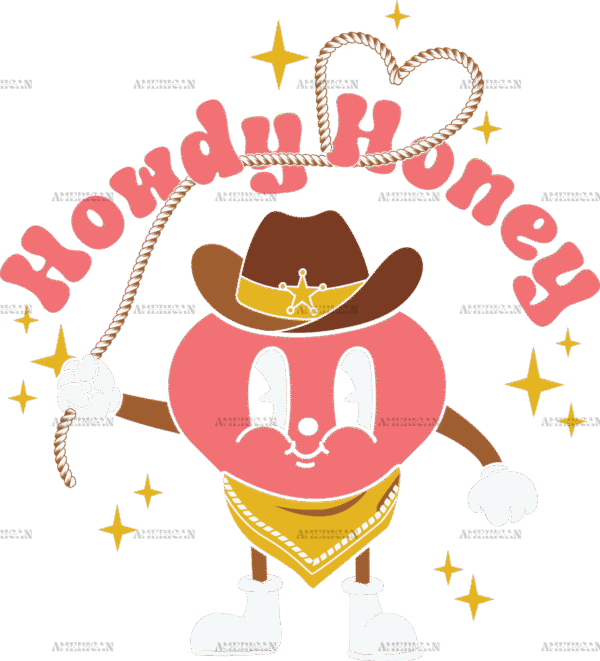 Howdy Honey Heart DTF Transfer