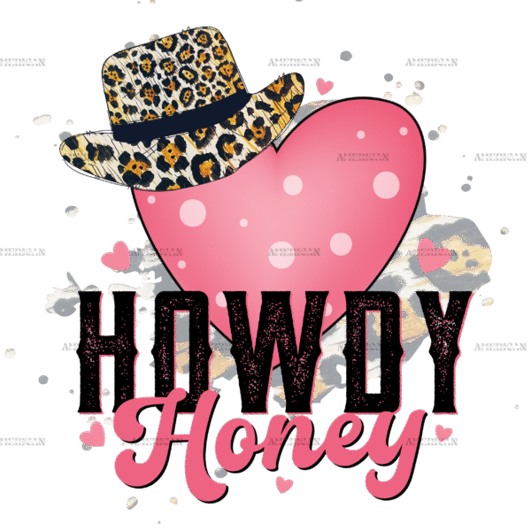 Howdy Honey Heart Hat DTF Transfer