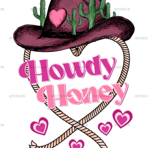 Howdy Honey Hearts DTF Transfer
