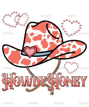 Howdy Honey Orange Cap DTF Transfer