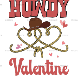 Howdy Valentine-3 DTF Transfer