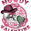 Howdy Valentine Cactus Skull DTF Transfer