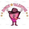 Howdy Valentine Heart DTF Transfer