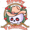 Howdy Valentine Skull DTF Transfer