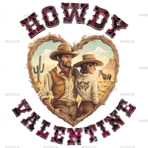Howdy Valentine Western Love DTF Transfer