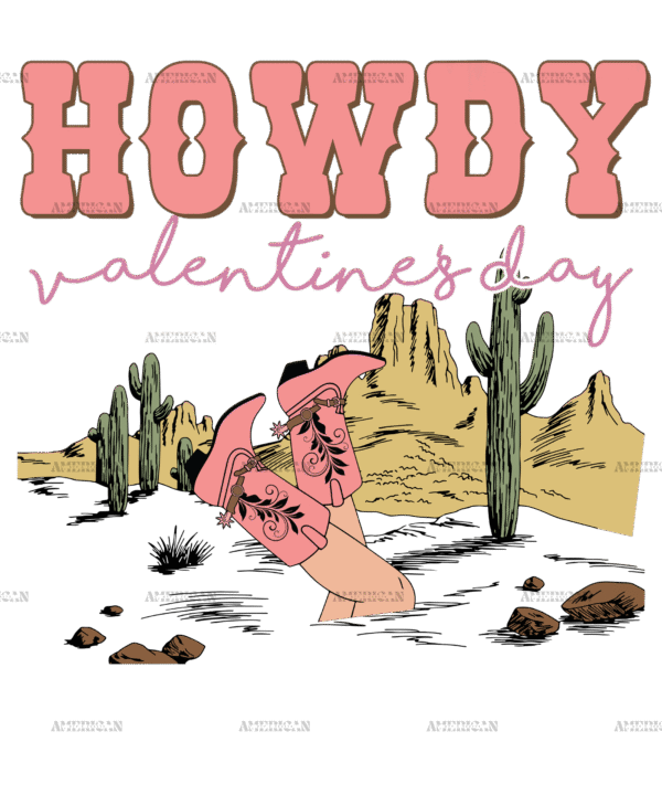 Howdy Valentine's Day DTF Transfer