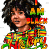 I Am Black History Afro Kid DTF Transfer