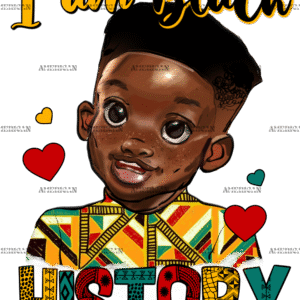 I Am Black History Black Boy-1 DTF Transfer