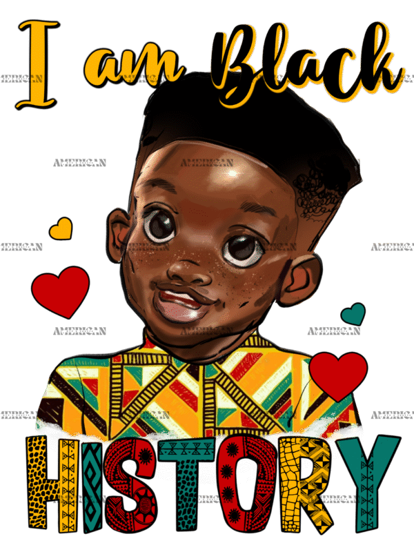 I Am Black History Black Boy-1 DTF Transfer
