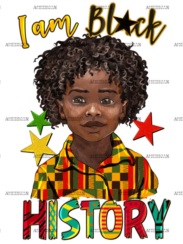 I Am Black History Black Boy-2 DTF Transfer
