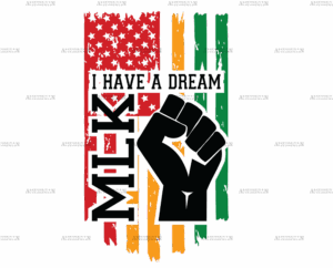 I Have A Dream MLK Flag-3 DTF Transfer