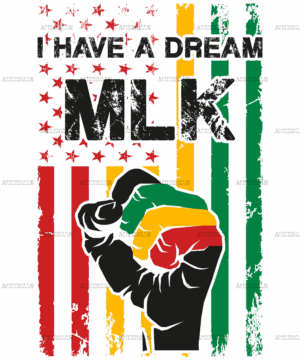 I Have A Dream MLK Flag-4 DTF Transfer