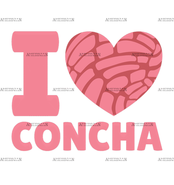 I Love Concha-1 DTF Transfer
