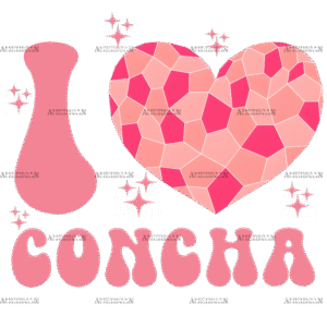 I Love Concha-2 DTF Transfer