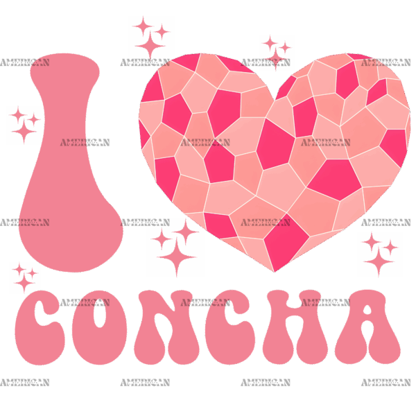 I Love Concha-2 DTF Transfer