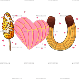 I Love You Churros DTF Transfer